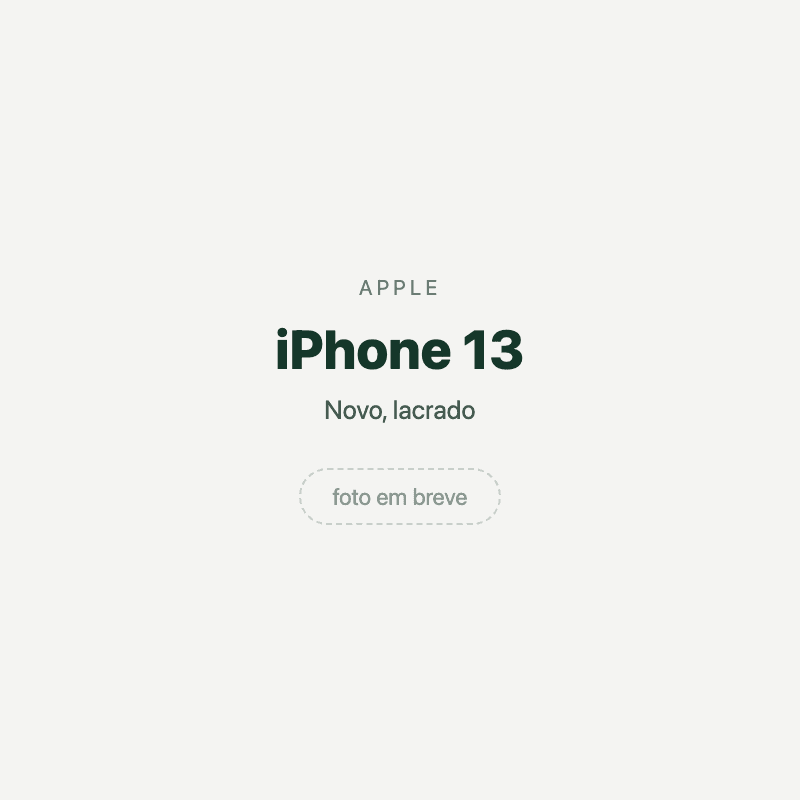 iPhone 13 — imagem provisória, foto do aparelho ainda não disponível
