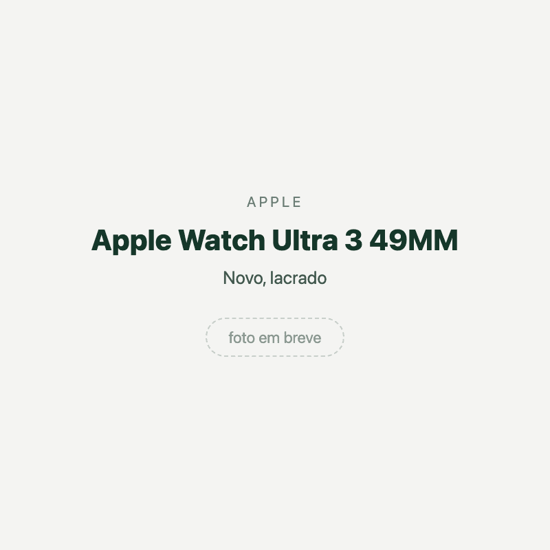 Apple Watch Ultra 3 49MM — imagem provisória, foto do aparelho ainda não disponível