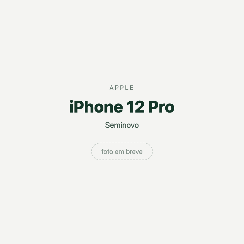 iPhone 12 Pro — imagem provisória, foto do aparelho ainda não disponível