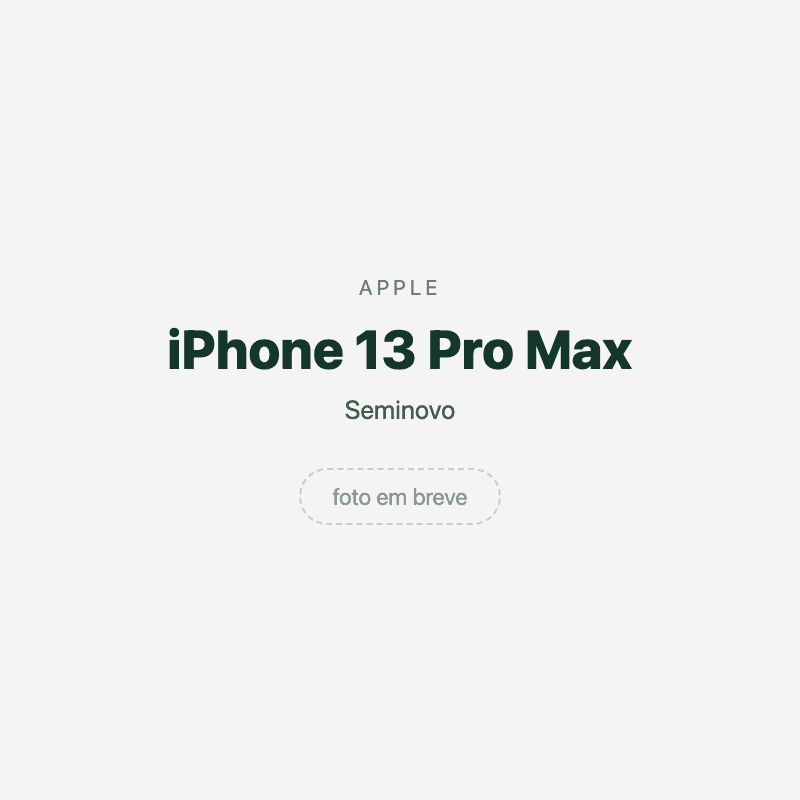 iPhone 13 Pro Max — imagem provisória, foto do aparelho ainda não disponível