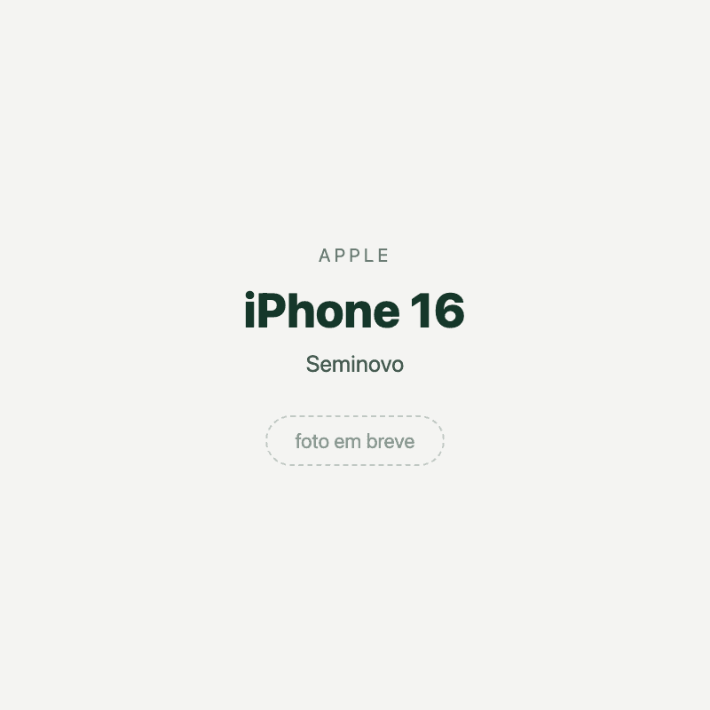 iPhone 16 — imagem provisória, foto do aparelho ainda não disponível
