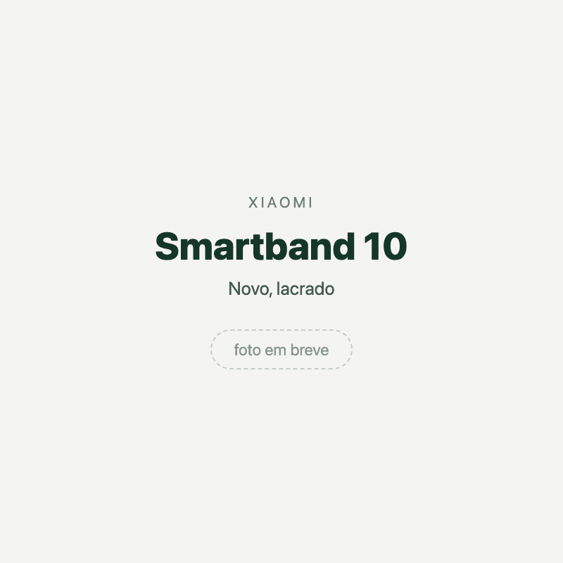 Smartband 10 — imagem provisória, foto do aparelho ainda não disponível