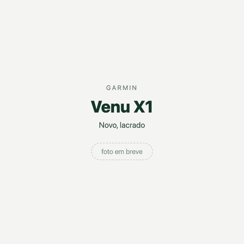 Venu X1 — imagem provisória, foto do aparelho ainda não disponível